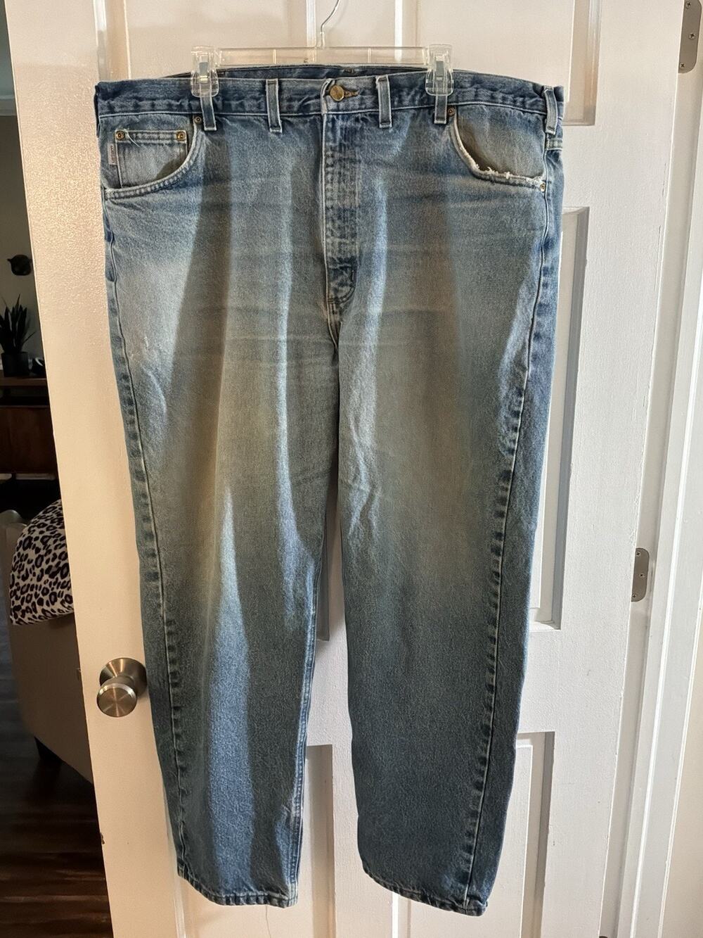 Mens Carhartt Relaxed Fit Jeans Size 44X32